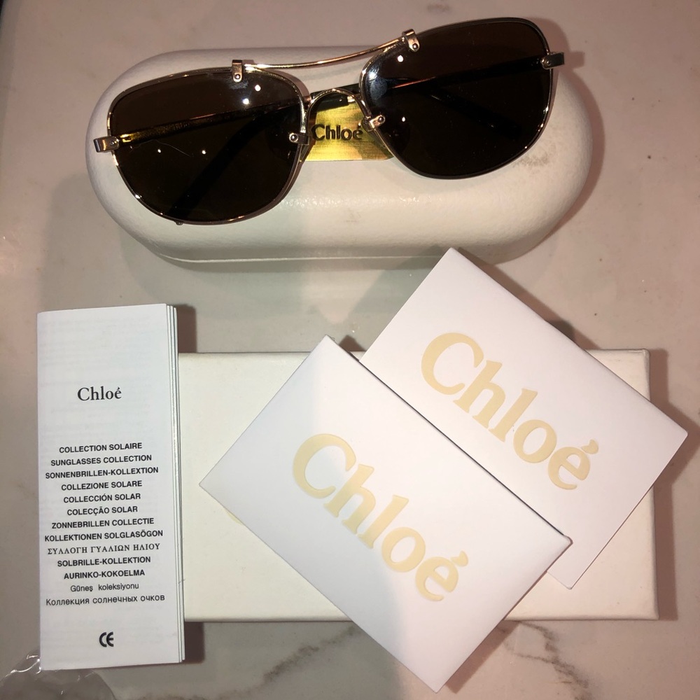Authentic Chloé Aviator Sunglasses cl2103